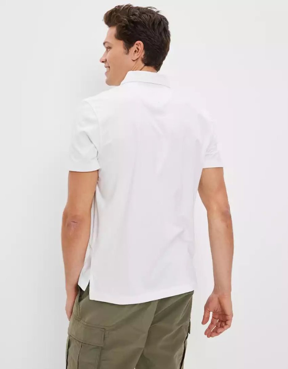 Polos American Eagle AE Super Soft Legend Jersey Blanche Homme | GJB-46785045